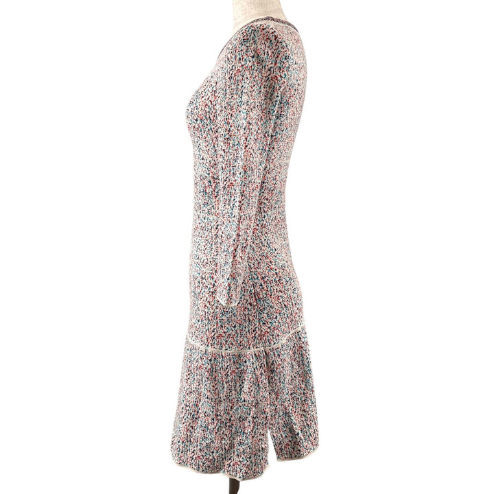 Excellent Christian Dior one piece Crew neck knit Multi silk 38 5C24660AM515