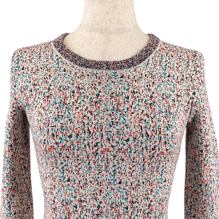 Excellent Christian Dior one piece Crew neck knit Multi silk 38 5C24660AM515