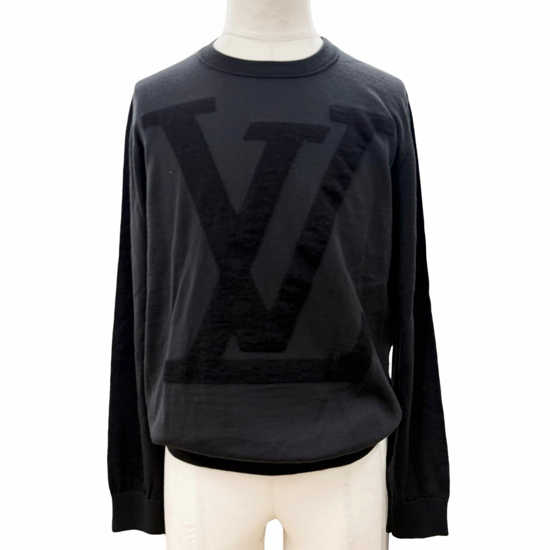 Pristine LOUIS VUITTON sweater Dark gray wool mens M