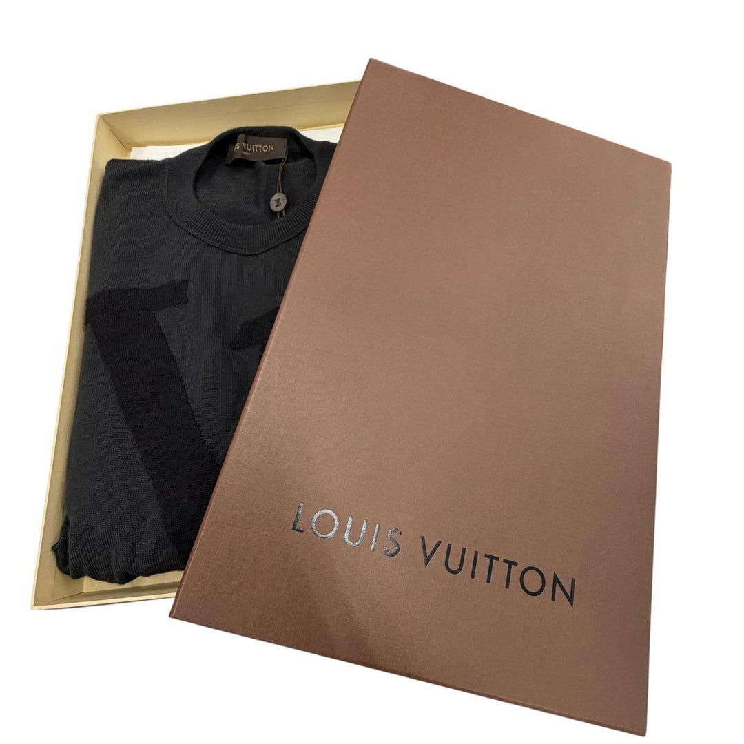 Pristine LOUIS VUITTON sweater Dark gray wool mens M