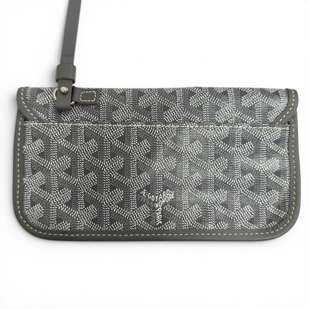 Excellent GOYARD Tote Bag Ange PM Tote Bag Leather accents, with pouch gray