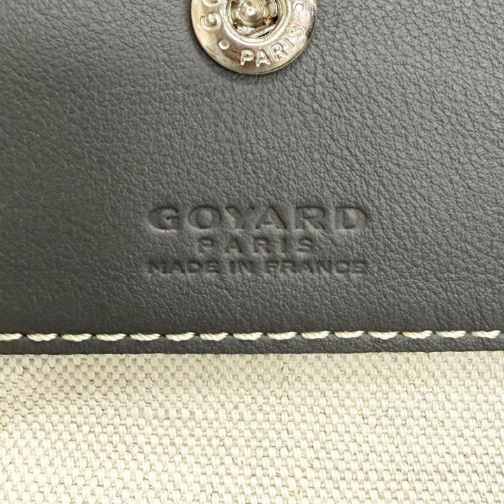 Excellent GOYARD Tote Bag Ange PM Tote Bag Leather accents, with pouch gray