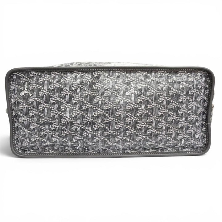 Excellent GOYARD Tote Bag Ange PM Tote Bag Leather accents, with pouch gray