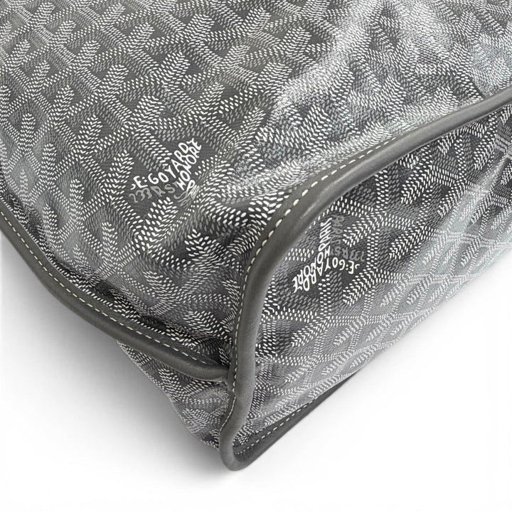 Excellent GOYARD Tote Bag Ange PM Tote Bag Leather accents, with pouch gray