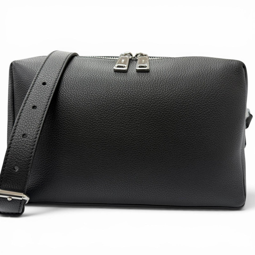 Excellent FENDI Shoulder Bag Louis Medium FF Metal 2WAY Full Grain Calf