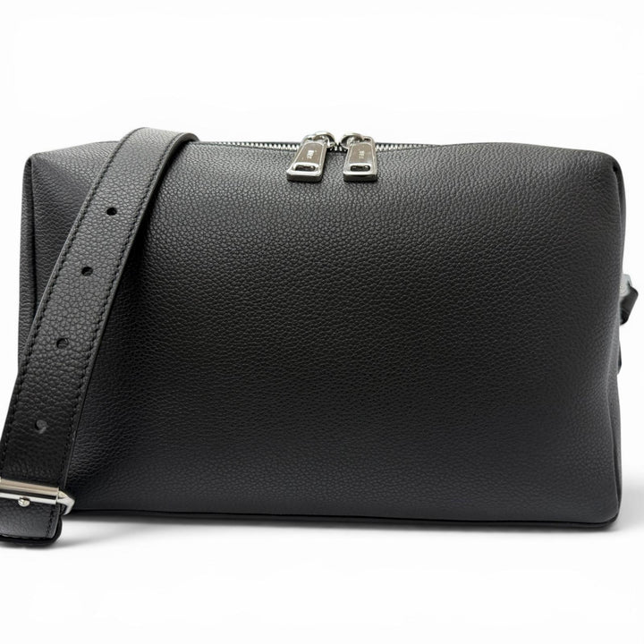 Excellent FENDI Shoulder Bag Louis Medium FF Metal 2WAY Full Grain Calf