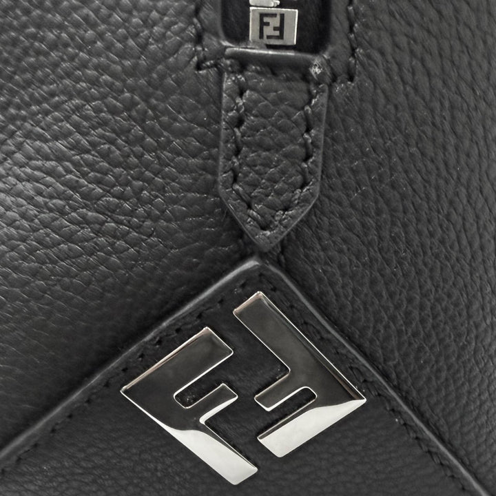 Excellent FENDI Shoulder Bag Louis Medium FF Metal 2WAY Full Grain Calf