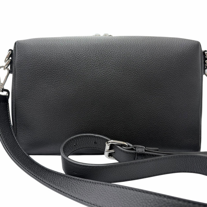 Excellent FENDI Shoulder Bag Louis Medium FF Metal 2WAY Full Grain Calf