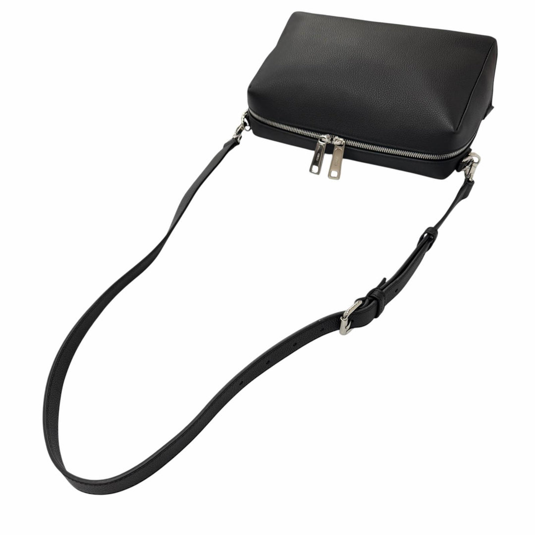 Excellent FENDI Shoulder Bag Louis Medium FF Metal 2WAY Full Grain Calf