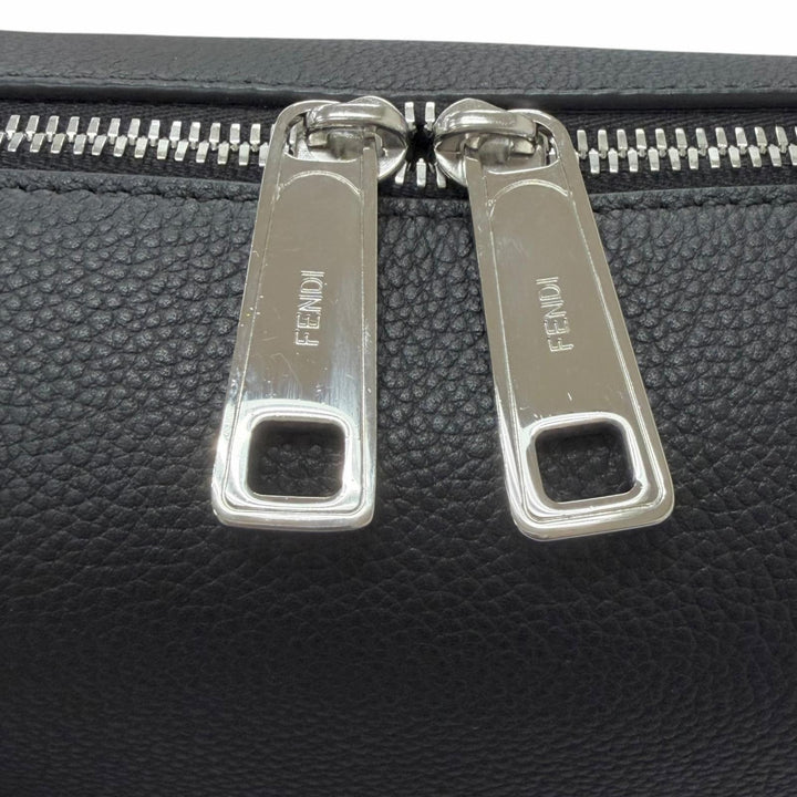 Excellent FENDI Shoulder Bag Louis Medium FF Metal 2WAY Full Grain Calf