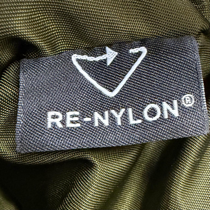 Excellent PRADA Sling bag Triangle logo Re-Nylon khaki recycled polyamide