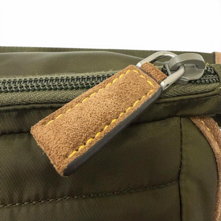 Excellent PRADA Sling bag Triangle logo Re-Nylon khaki recycled polyamide
