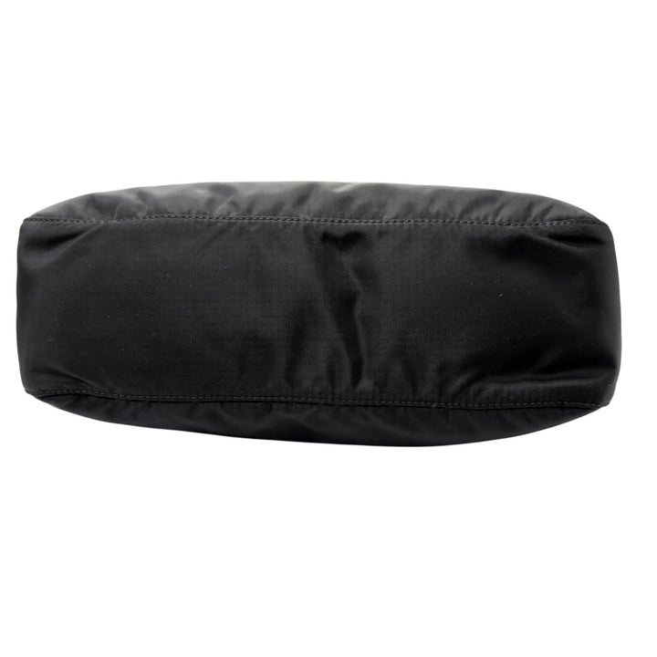 Great PRADA Shoulder Bag Re-Nylon Triangle Logo Pouch Included black Nylon