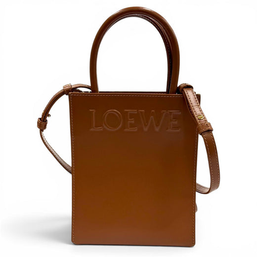 Very Good LOEWE Tote Bag Standard A5 tote Leather 2WAY Shoulder Bag A933S30X01