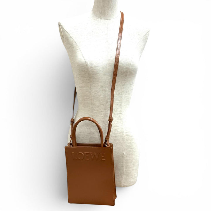 Very Good LOEWE Tote Bag Standard A5 tote Leather 2WAY Shoulder Bag A933S30X01