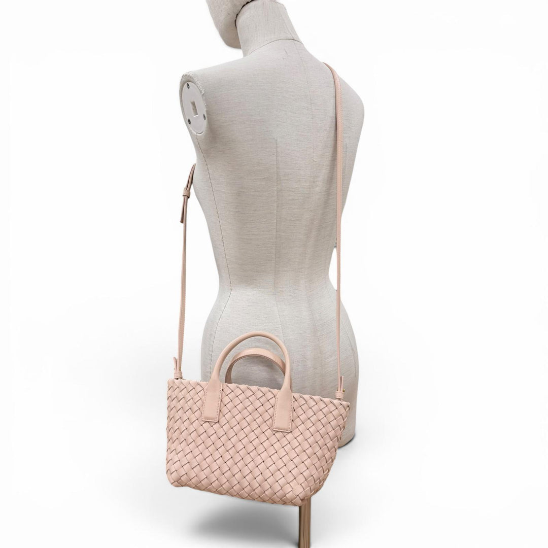 Excellent BOTTEGAVENETA Handbag INTRECCIATO Mini Caba lambskin Leather 781670