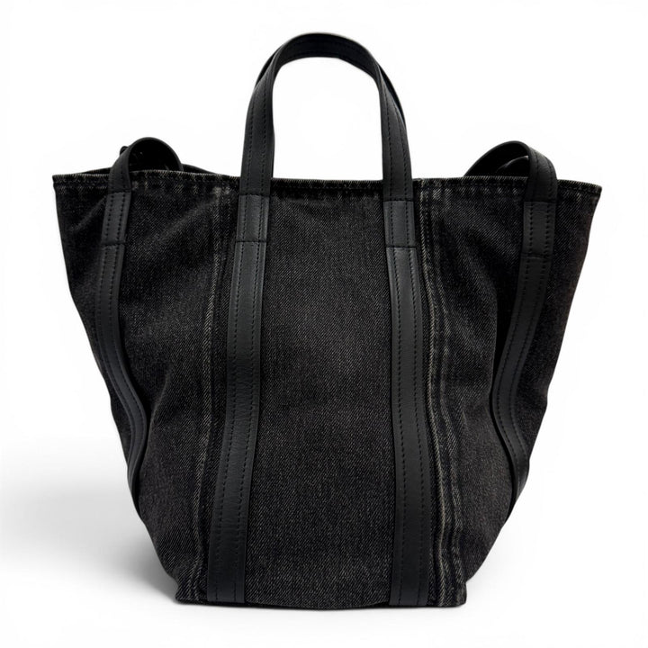 Excellent BALENCIAGA Handbag Everyday North South Small Denim and leather 2-way