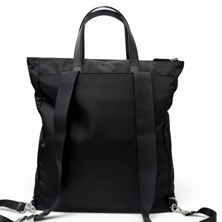 Excellent PRADA Tote Bag Re-Nylon 2-Way Backpack black recycled polyamide