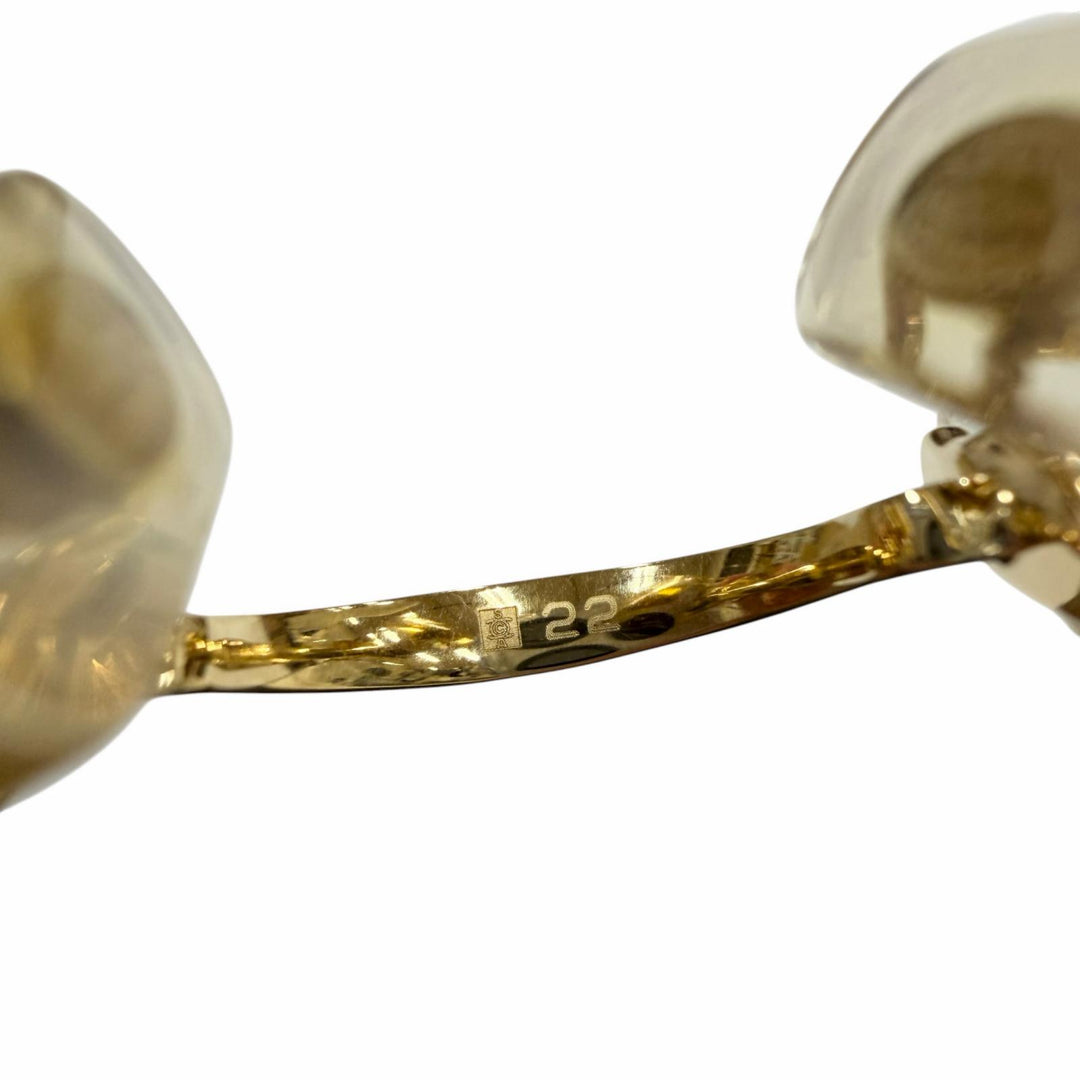 Great Cartier Glasses 2C decor Two Point Rimless gold mens