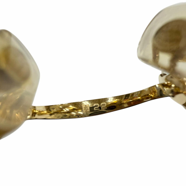 Great Cartier Glasses 2C decor Two Point Rimless gold mens