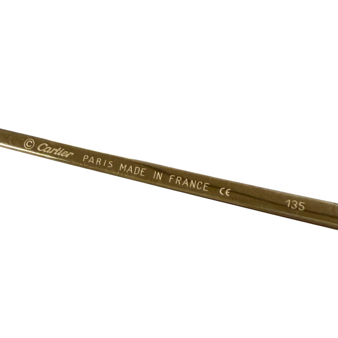 Great Cartier Glasses 2C decor Two Point Rimless gold mens
