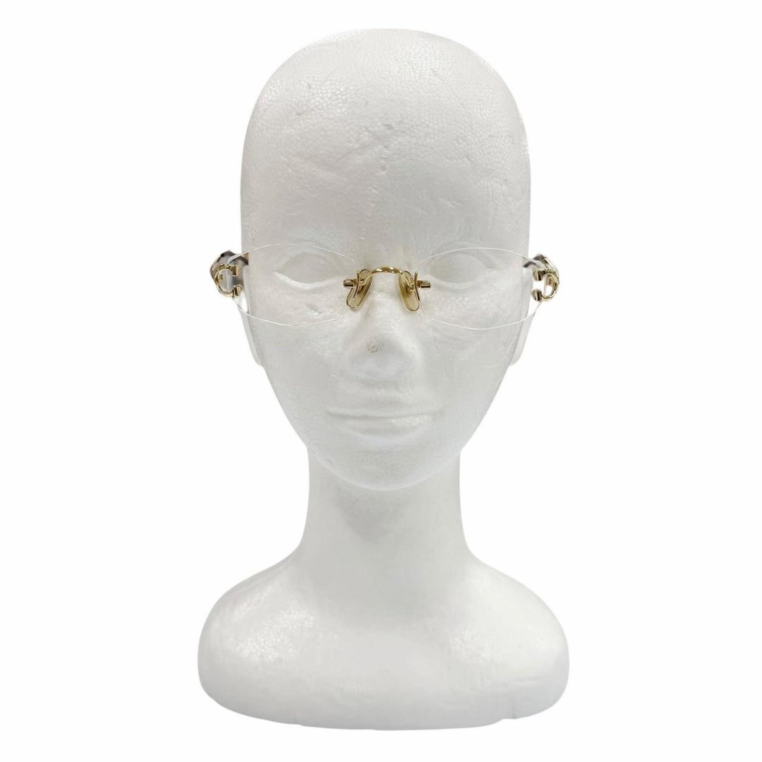 Great Cartier Glasses 2C decor Two Point Rimless gold mens