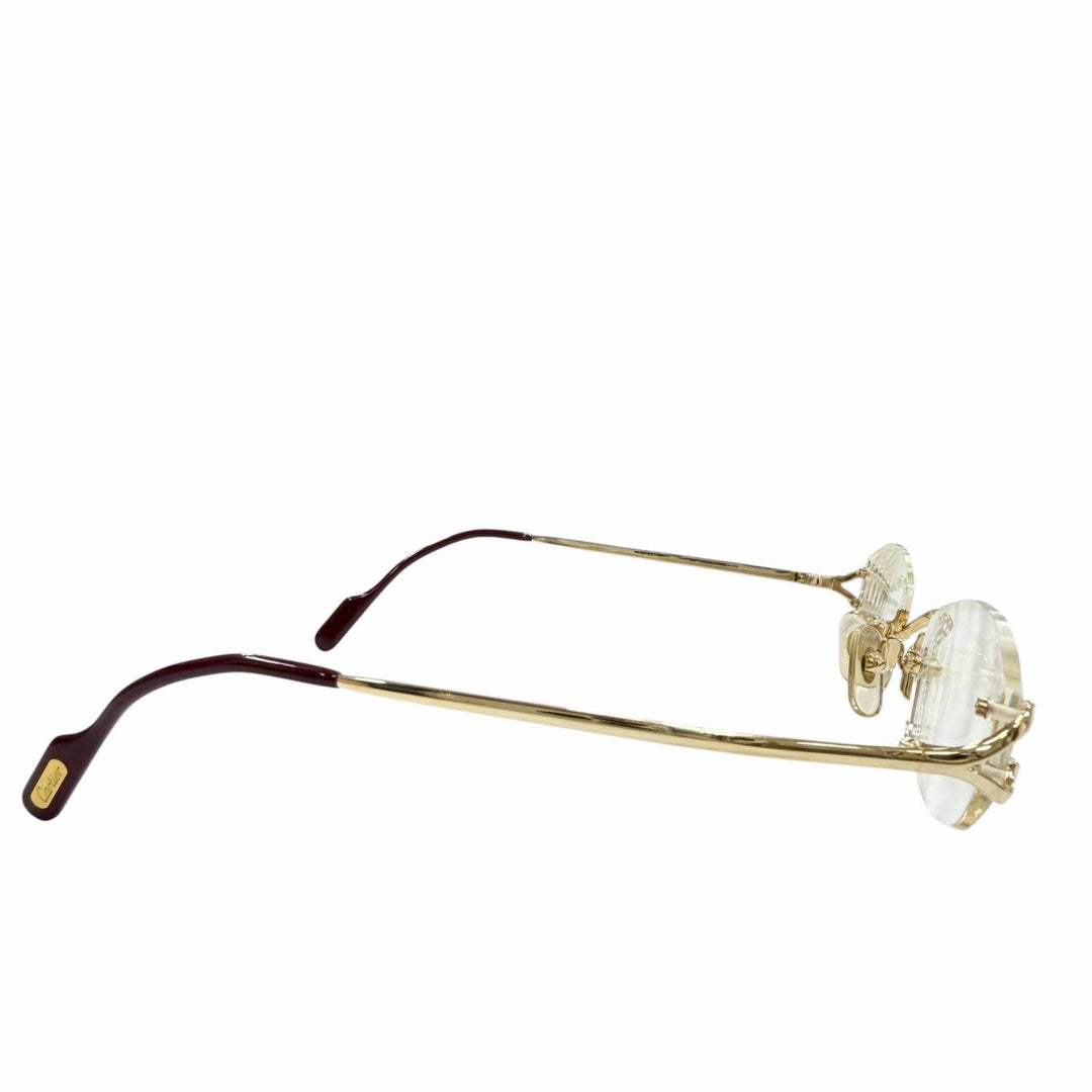 Great Cartier Glasses 2C decor Two Point Rimless gold mens