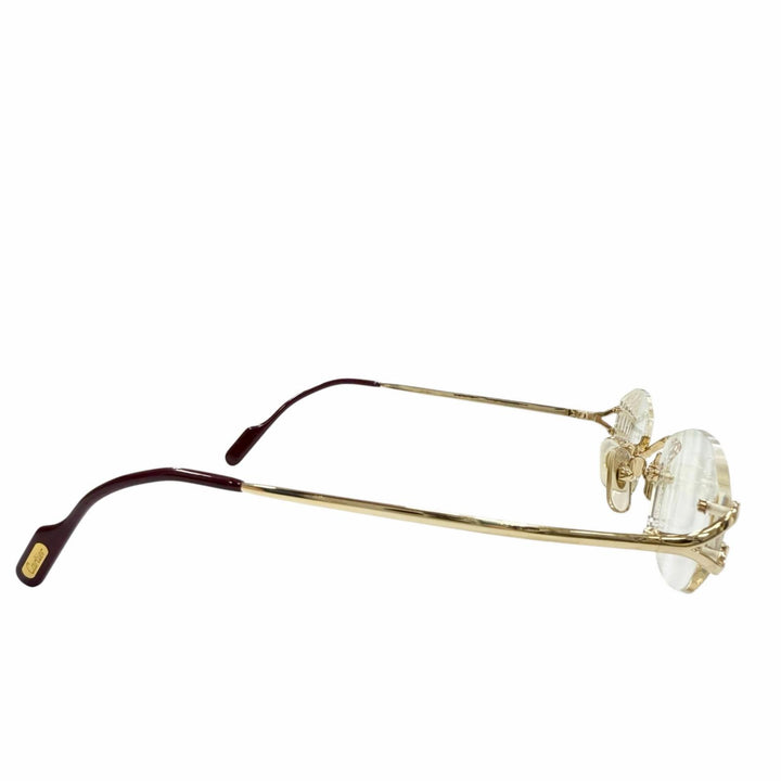 Great Cartier Glasses 2C decor Two Point Rimless gold mens