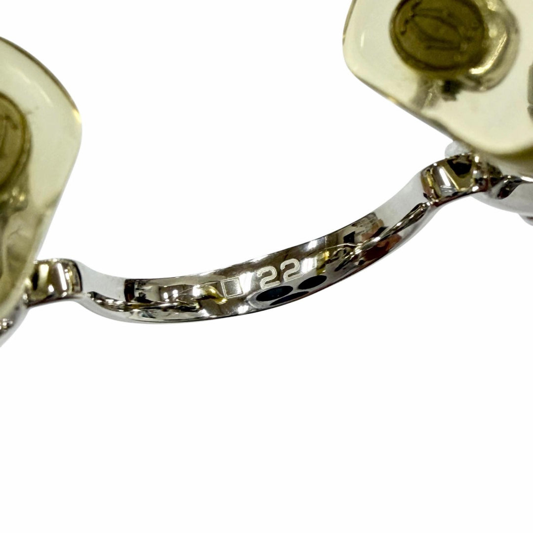 Great Cartier Glasses C de Cartier 2C Decor Two Point Rimless Silver mens