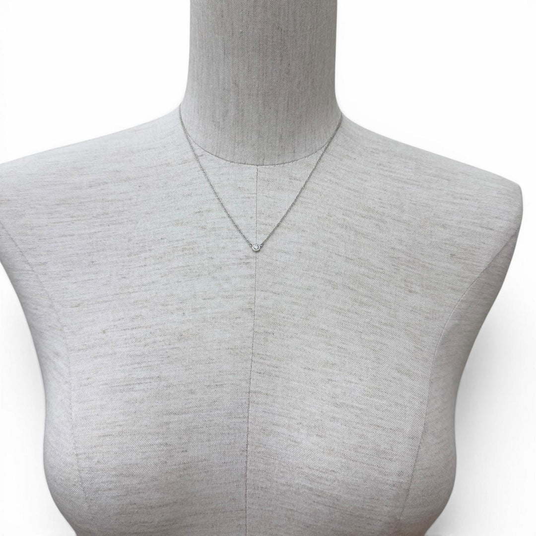Great TIFFANY&Co. Necklace By the Yard 1P Diamond Necklace Platinum PT950 Women