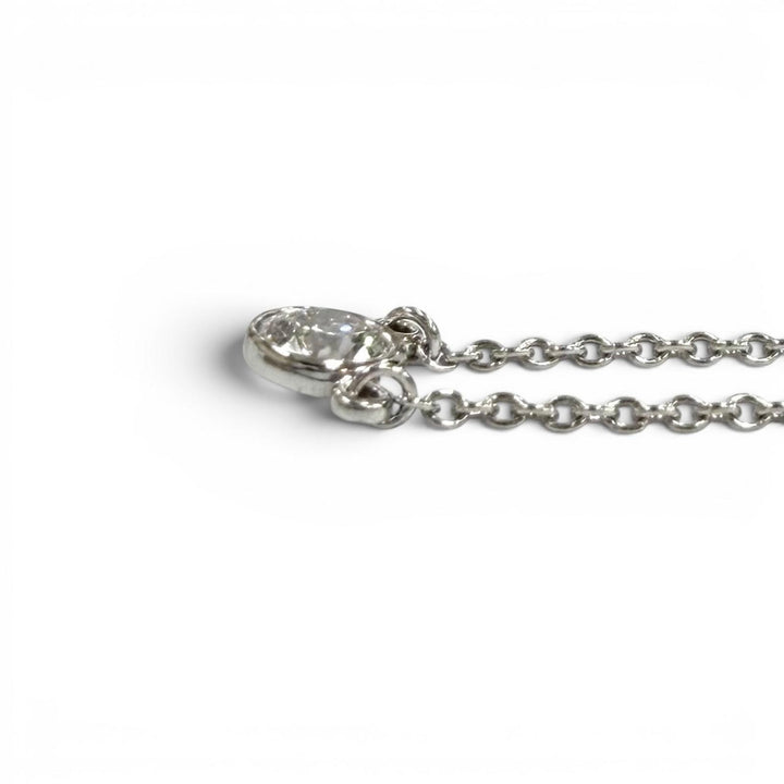 Great TIFFANY&Co. Necklace By the Yard 1P Diamond Necklace Platinum PT950 Women