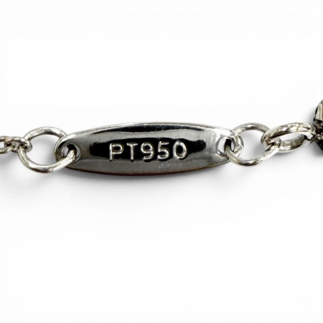 Great TIFFANY&Co. Necklace By the Yard 1P Diamond Necklace Platinum PT950 Women
