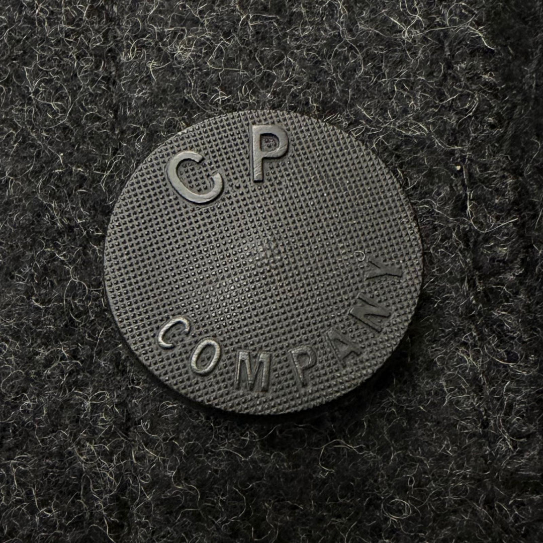 Great C.P.Company Jacket logo button shirt charcoal wool mens 3 29181A28