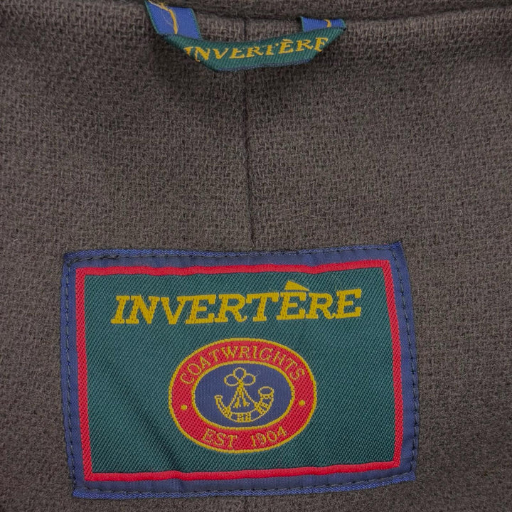 Very Good INVERTERE Duffel coat Old tag 90s toggle button Dark gray wool mens 38