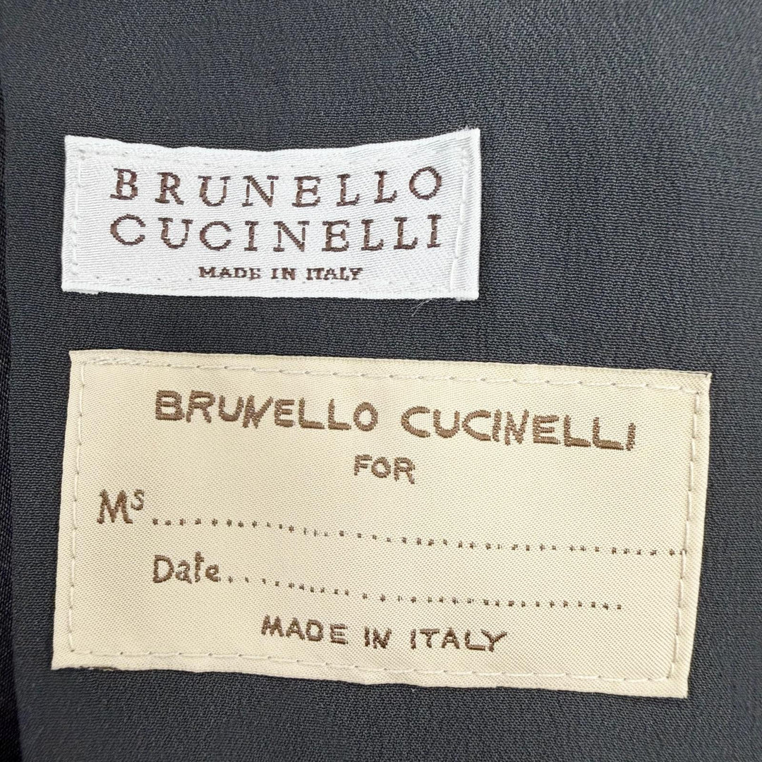 Excellent Brunello Cucinelli Best Sequin-embellished vest gray linen Women 40