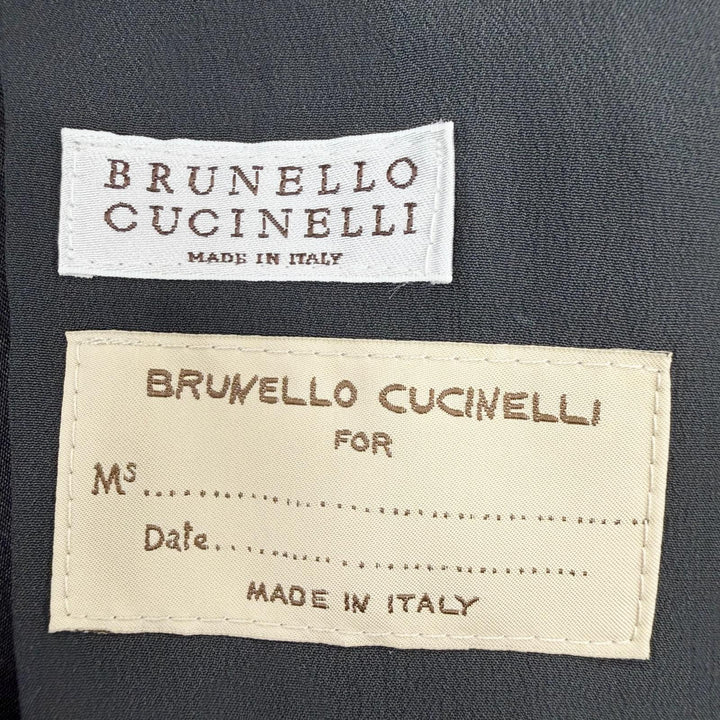 Excellent Brunello Cucinelli Best Sequin-embellished vest gray linen Women 40