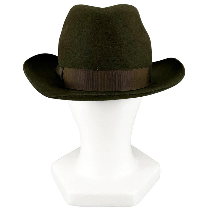 Great Borsalino hat Alessandria Fedora hat (felt) khaki Rabbit felt mens IT 58