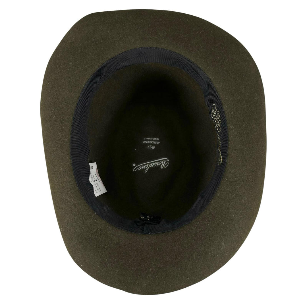 Great Borsalino hat Alessandria Fedora hat (felt) khaki Rabbit felt mens IT 58