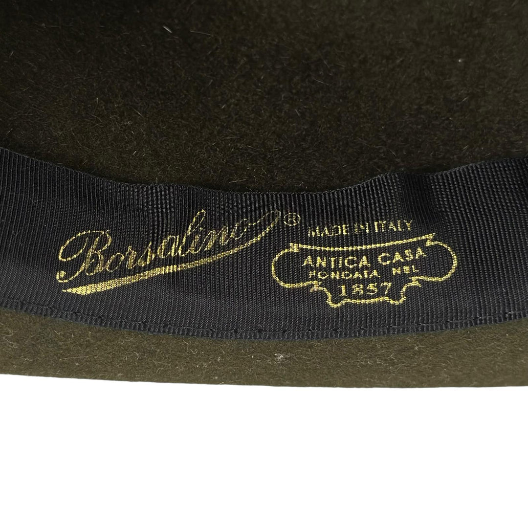 Great Borsalino hat Alessandria Fedora hat (felt) khaki Rabbit felt mens IT 58