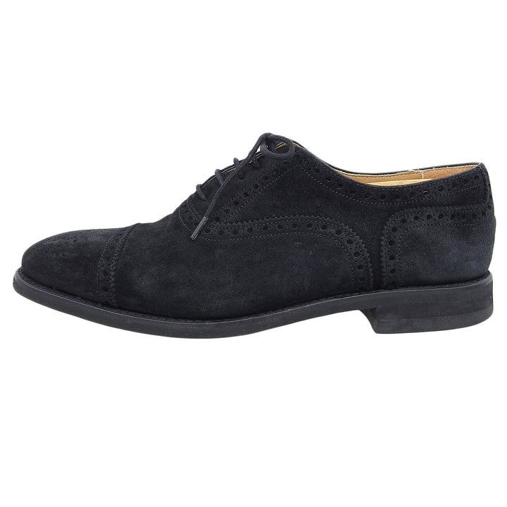 Excellent Berwick 1707 Goodyear welt semi-brogue Suede leather 8 3009