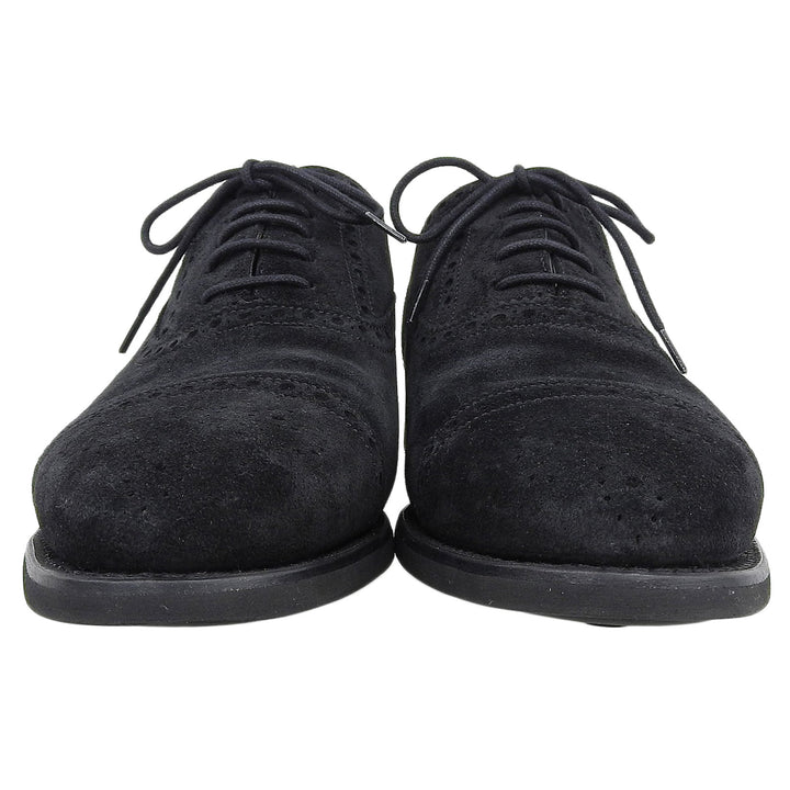 Excellent Berwick 1707 Goodyear welt semi-brogue Suede leather 8 3009