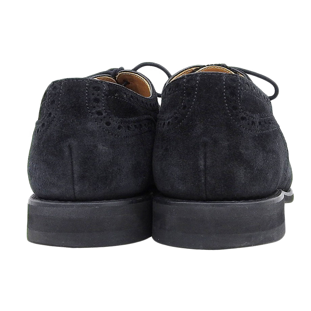 Excellent Berwick 1707 Goodyear welt semi-brogue Suede leather 8 3009