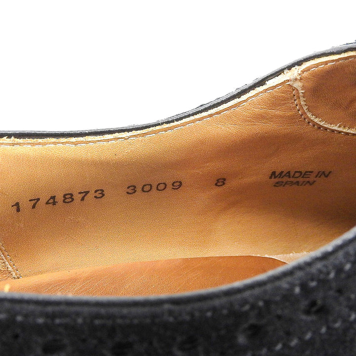 Excellent Berwick 1707 Goodyear welt semi-brogue Suede leather 8 3009