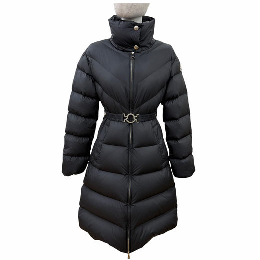 Great MONCLER down coat BROU Logo patch and belt included black Women 00