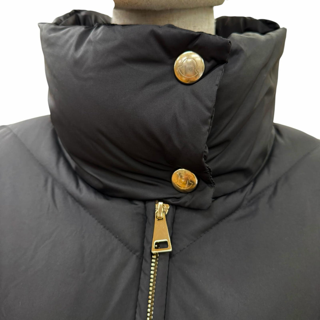Great MONCLER down coat BROU Logo patch and belt included black Women 00