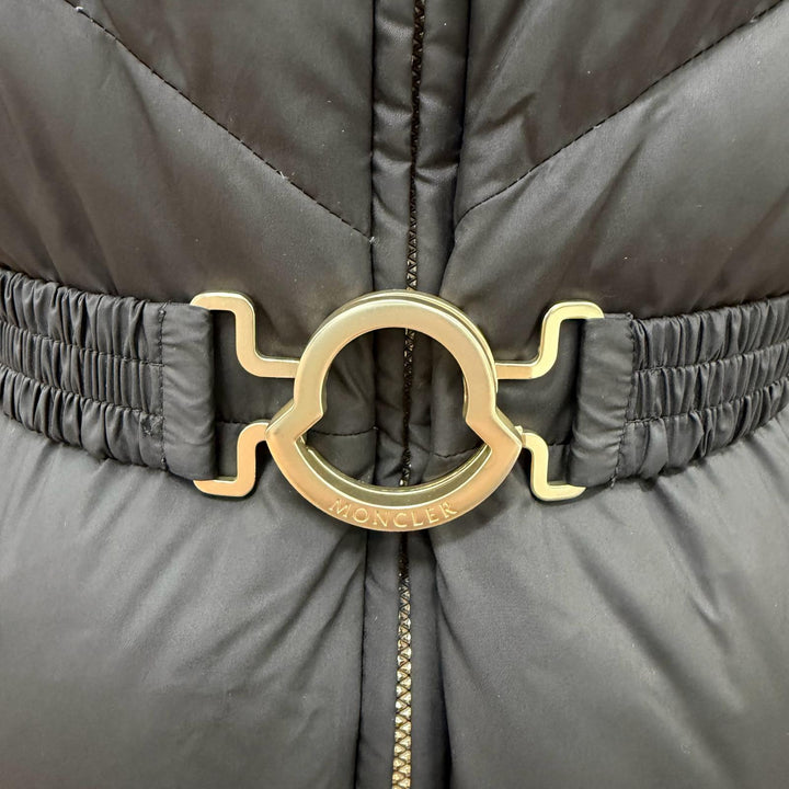 Great MONCLER down coat BROU Logo patch and belt included black Women 00