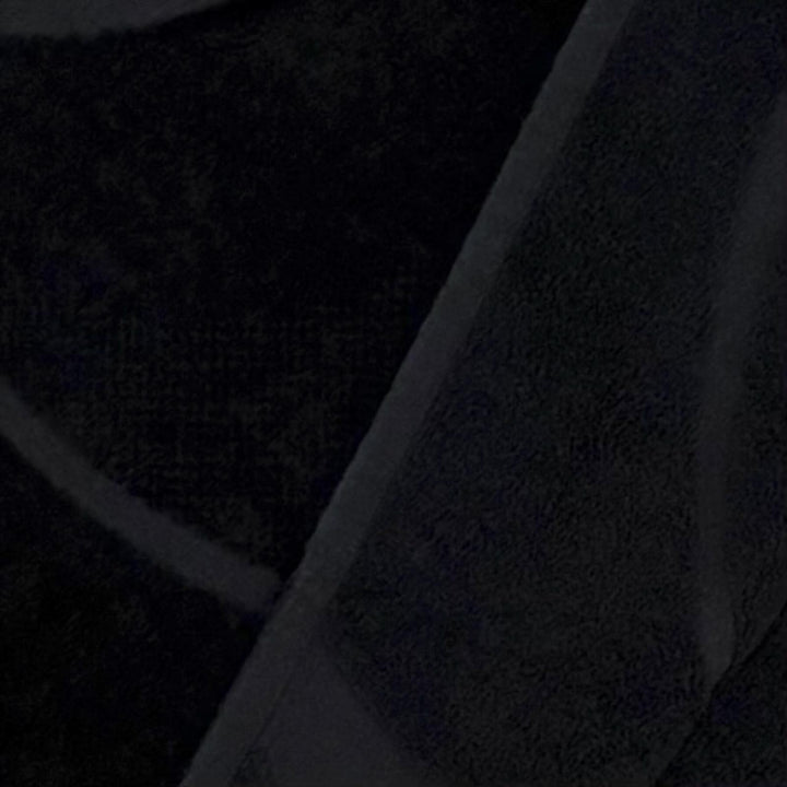 Great CHANEL towel COCO Mark Big Camellia Fringe Large Blanket black cotton