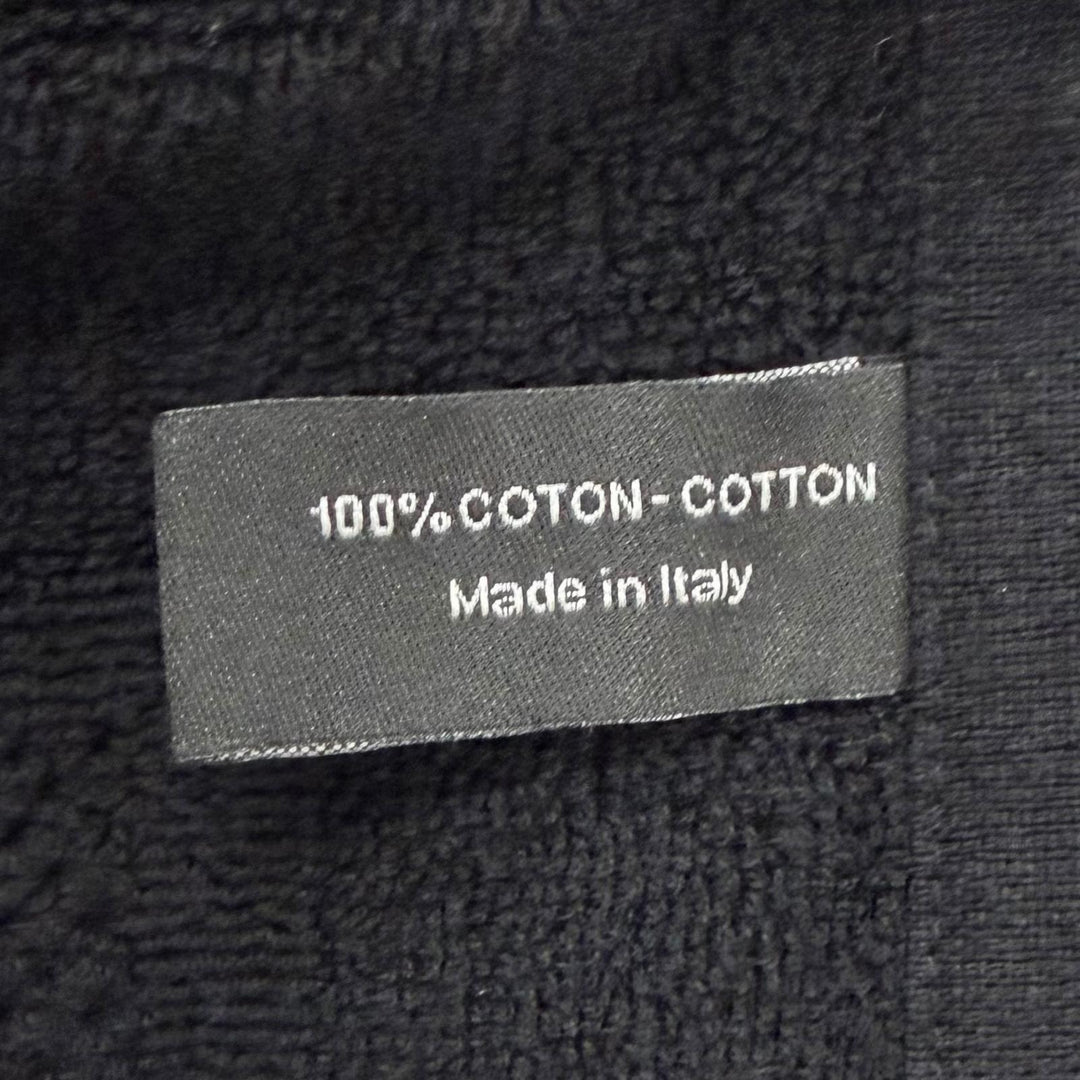 Great CHANEL towel COCO Mark Big Camellia Fringe Large Blanket black cotton