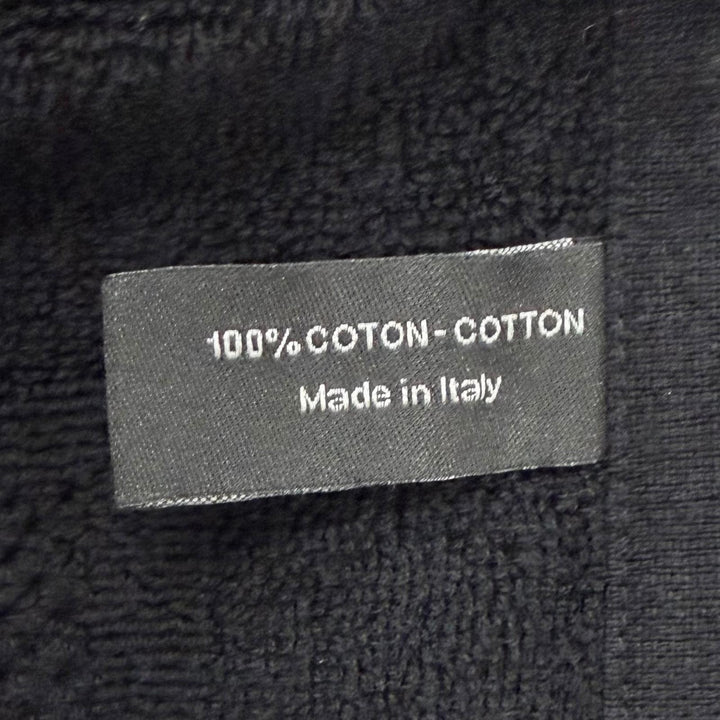 Great CHANEL towel COCO Mark Big Camellia Fringe Large Blanket black cotton