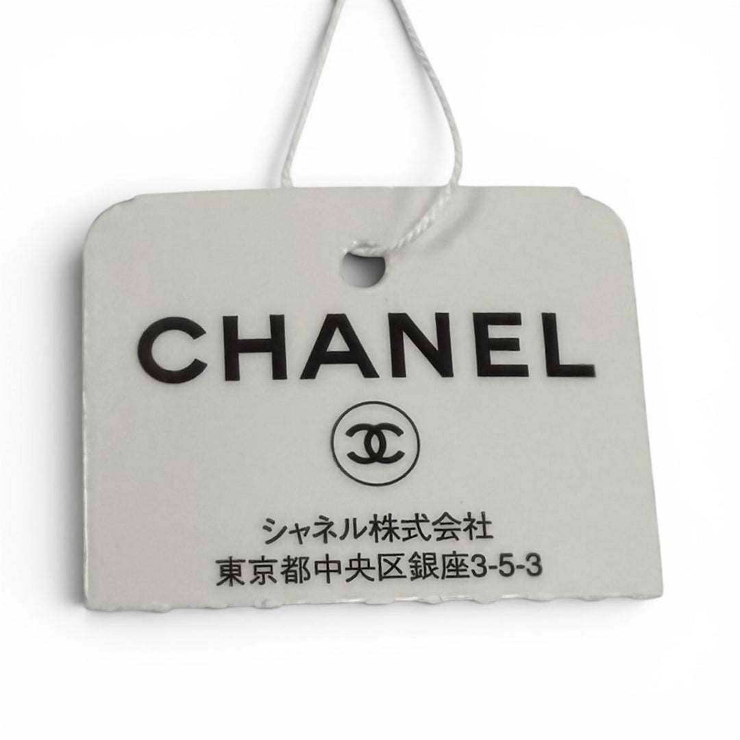 Pristine CHANEL hair accessory COCO Mark Matelassé Hair Tie white Women 05C